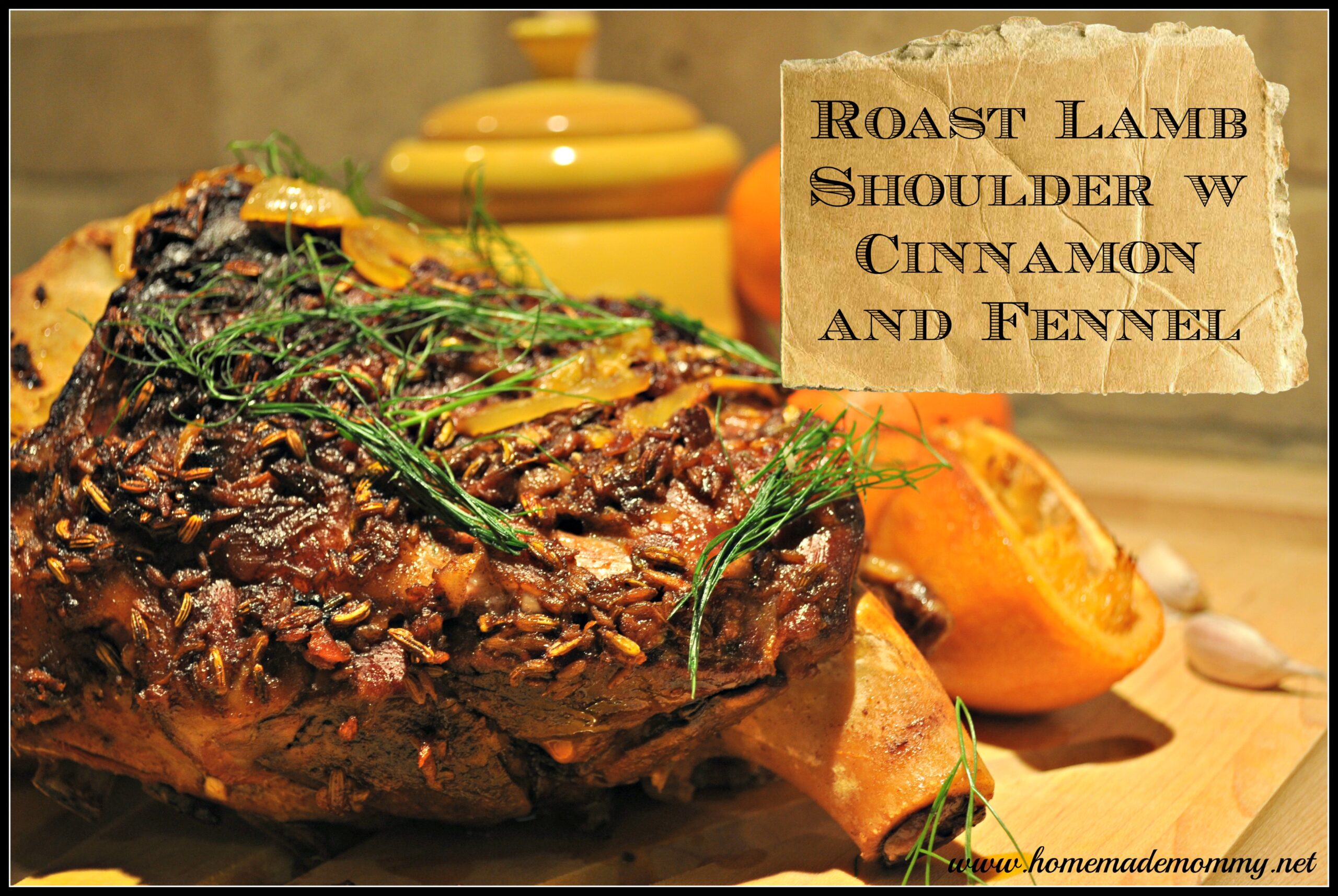 Roast Lamb Shoulder with Cinnamon and Fennel