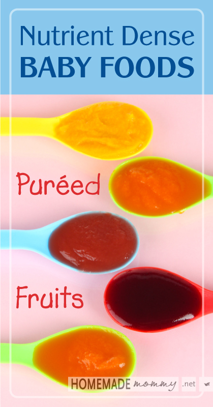 Nutrient Dense Baby Foods: Pureed Fruits | www.homemademommy.net