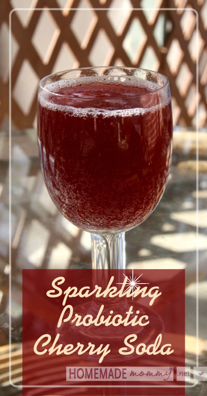 Sparkling Probiotic Cherry Soda | www.homemademommy.net